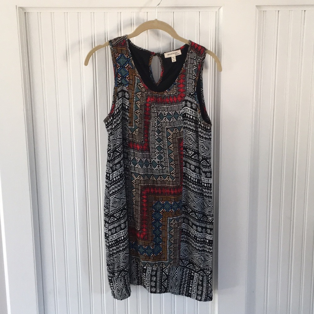 Tribal print shift dress